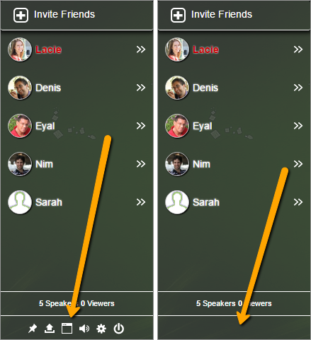 Hide chat Buttons