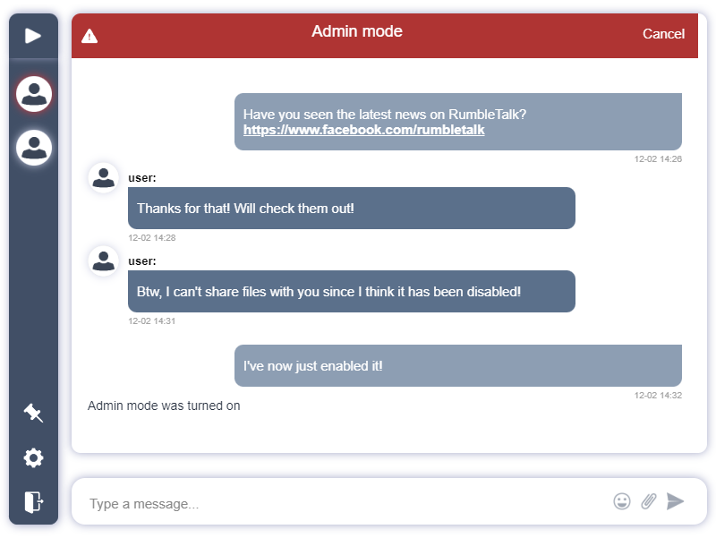 mute option