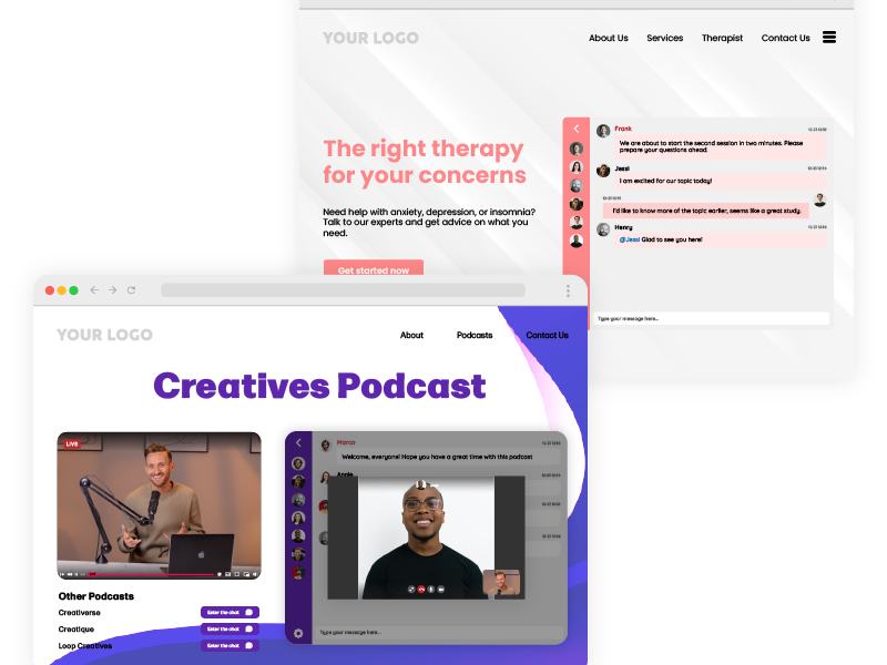 virtual event chat rooms