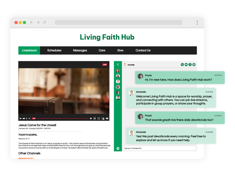 chat solution for churches