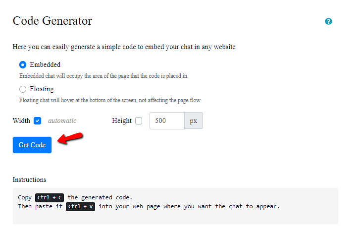 Rumbletalk code