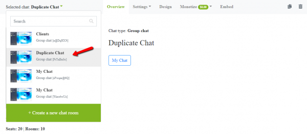 duplicated chat