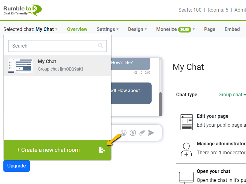 export chats' names