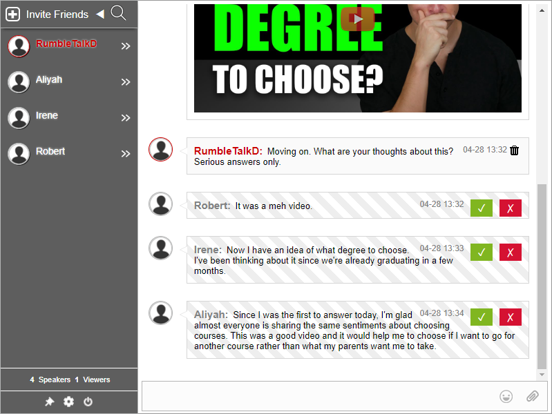 moderated chat