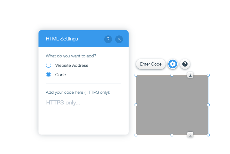 wix html settings