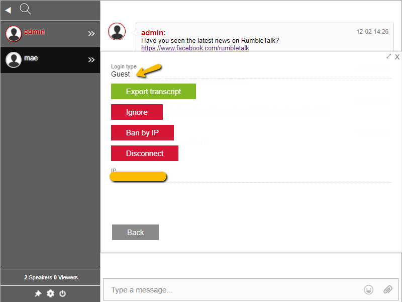 profile login label