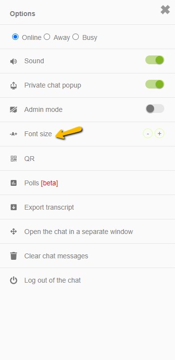 remove font size