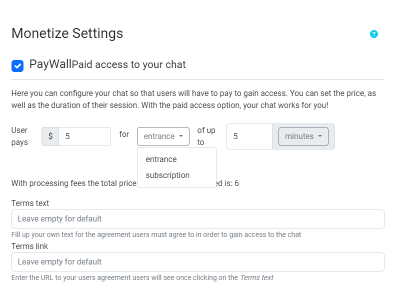 RumbleTalk Paywall