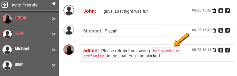text formatting